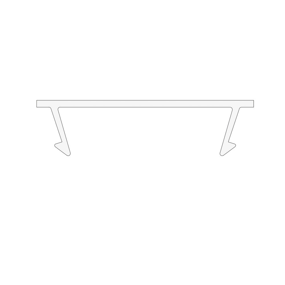 Clip-Profilabdeckung, opal, f�r Alu-Profil Exo-N3_24/Exo-N4_24, L 2.000