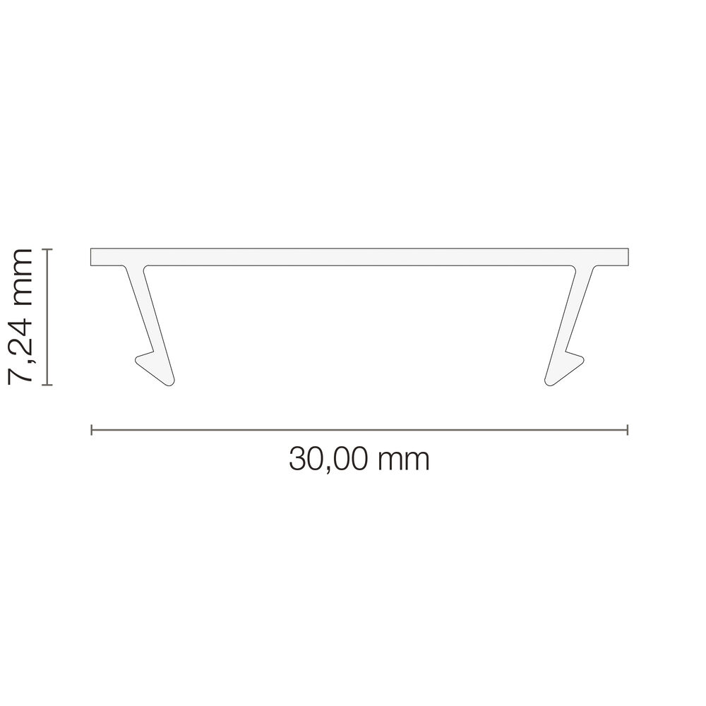 Clip-Profilabdeckung, klar, fr Alu-Profil Exo-N3_24/Exo-N4_24, L 2.000 Bild 2