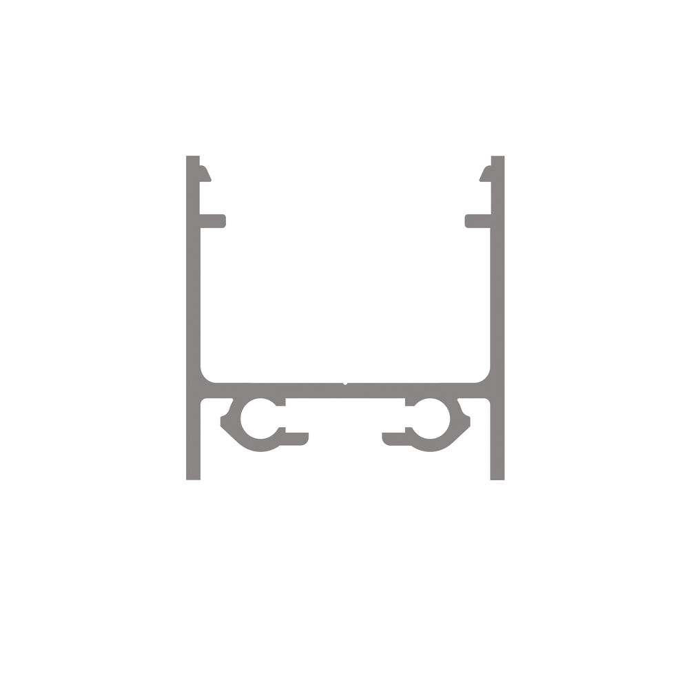 U-Profil aus Aluminium eloxiert, fr Strips bis B 16 mm, B 20, H 20, L 2.000