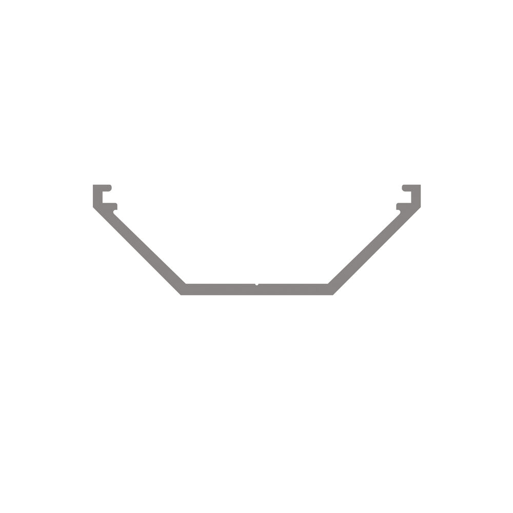 Eck-Profil aus Aluminium eloxiert, fr Strips bis B 12 mm, B 28,65, H 9,63, L 2.000