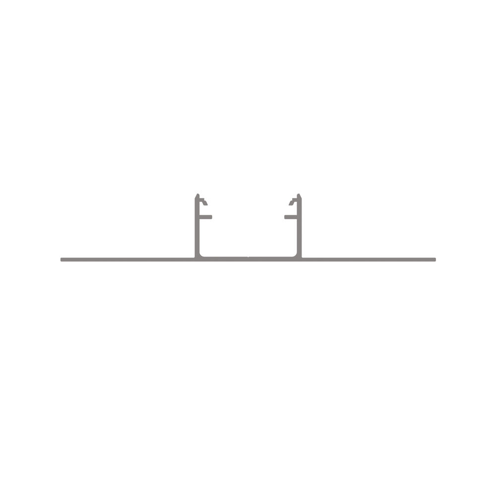 U-Profil aus Aluminium eloxiert, mit zwei Flgeln, fr Strips bis B 16 mm, B 22,24 + Kragen-B je 27,9, H 13,29, L 2.000