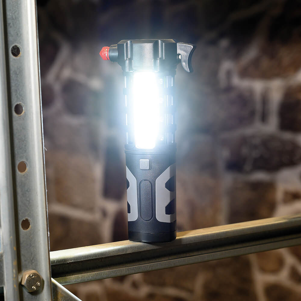 Taschenlampe, mit Nothammer und Gurtmesser, 180 lm & 30 lm Bild 3