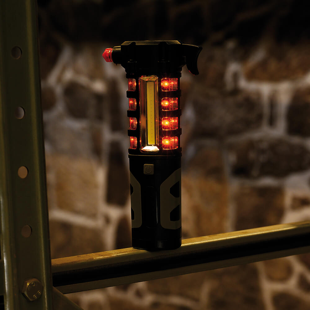 Taschenlampe, mit Nothammer und Gurtmesser, 180 lm & 30 lm Bild 4