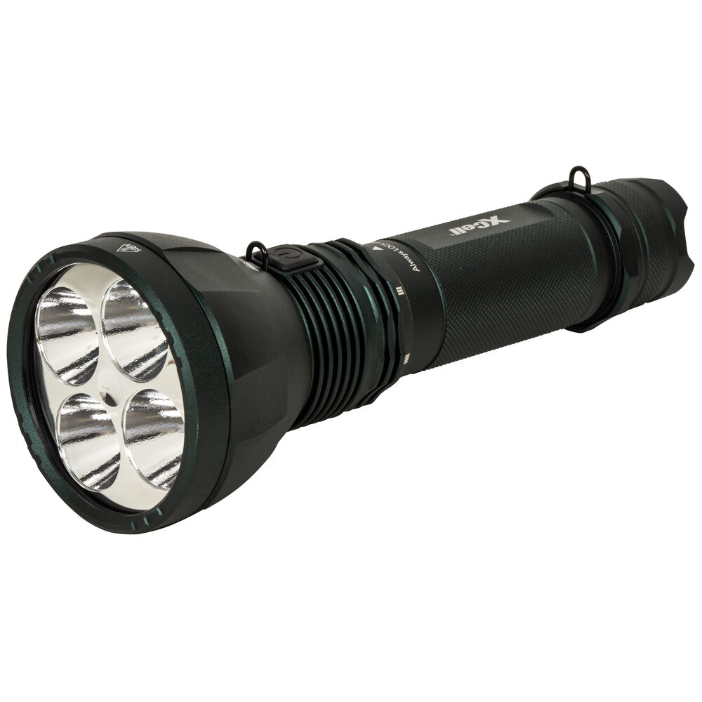LED-Akku-Taschenlampe, XCELL 11600 4 XHP CREE-LEDs, 180-11.600 lm
