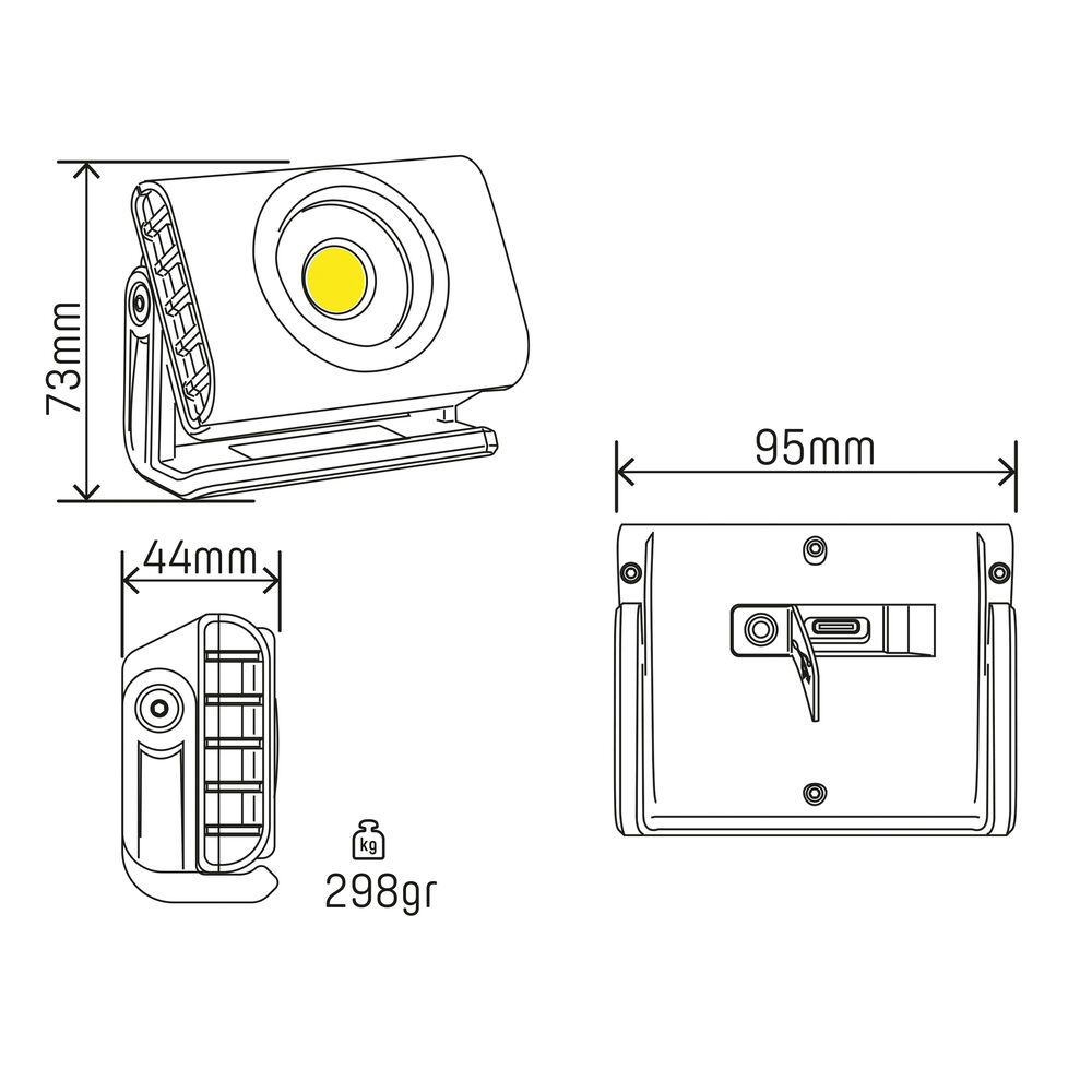 Mini-Akku-Arbeitsleuchte, LED/10W, 1.000 lm, 5000K  Bild 9