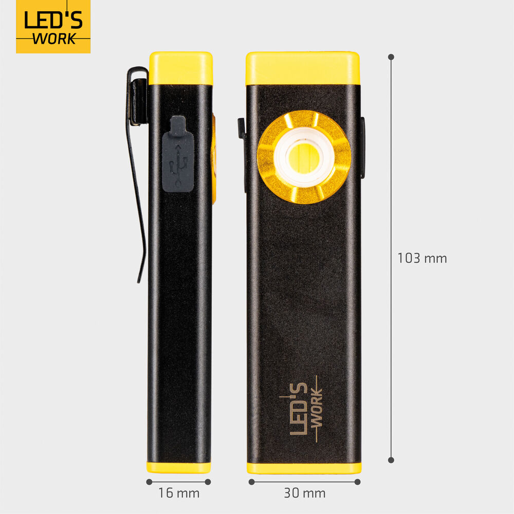 Akku-Handleuchte, LED/4W, 800 lm, 5500K Bild 4