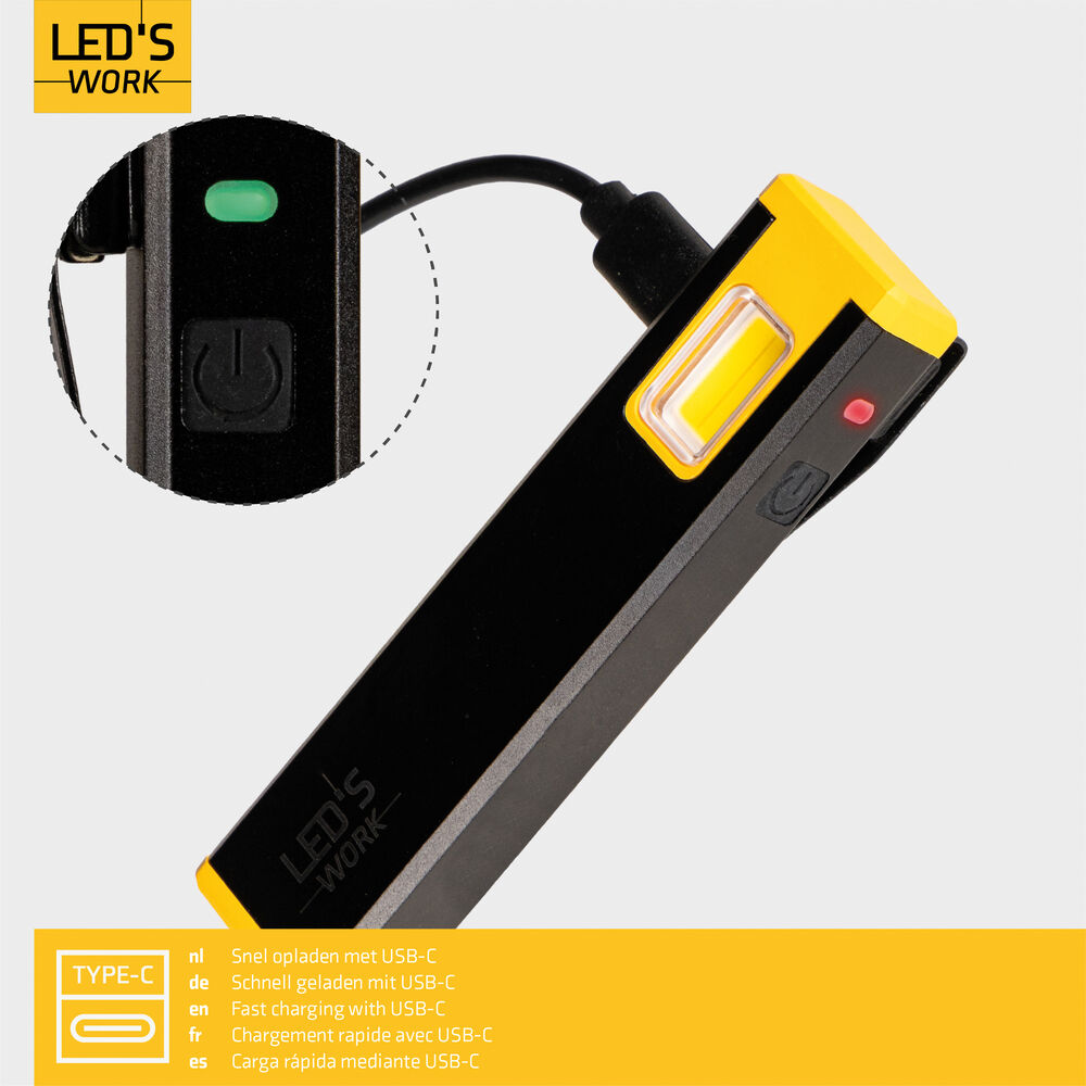 Akku-Handleuchte, LED/2W, 500 lm, 5000K Bild 3
