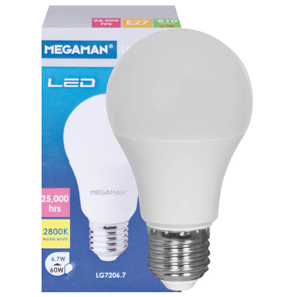 LED-Lampe, PROFESSIONAL CLASSIC, AGL-Form, matt, E27/6,7W (60W), 810 lm, bis +60 C