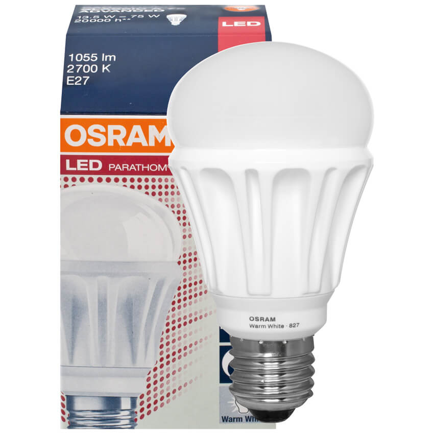 LED-Lampe, AGL-Form, E27/13,5W, opal, 1055 lm, 2700K, L 116,  62