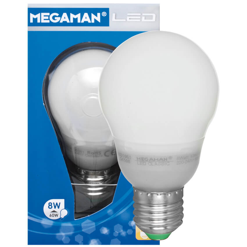 LED-Lampe, CLASSIC,  AGL-Form, matt, E27/ 7,4W (60W), 810 lm