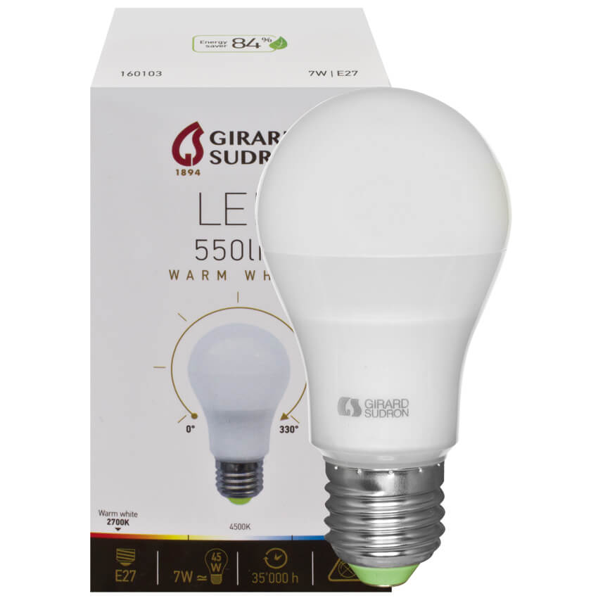 LED-Lampe, AGL-Form, opal, E27