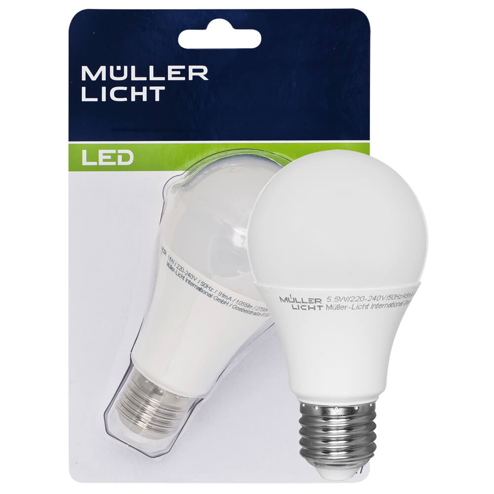 LED-Lampe, AGL-Form, opal matt, E27, 2700K