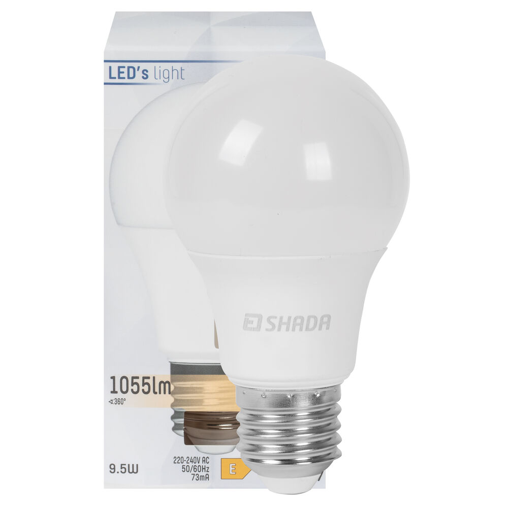 LED-Lampe, AGL-Form, opal, E27, 2700K