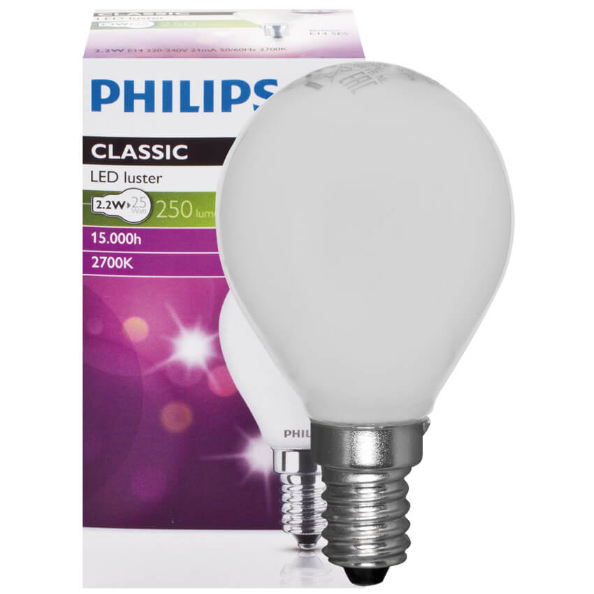 LED-Filament-Lampe, CorePro LEDluster, Tropfen-Form, matt, E14, 2700K
