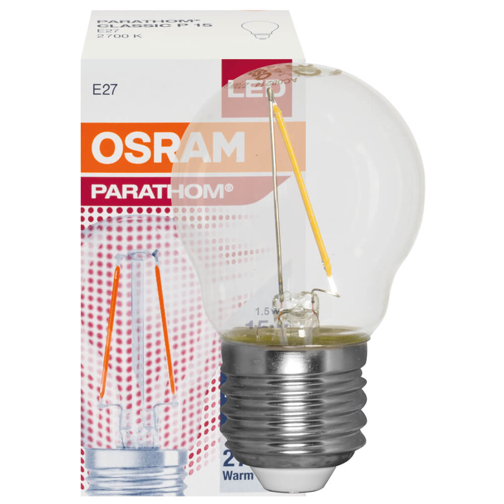 LED-Filament-Lampe, RETROFIT, Tropfen-Form, klar,  E27, 2700K