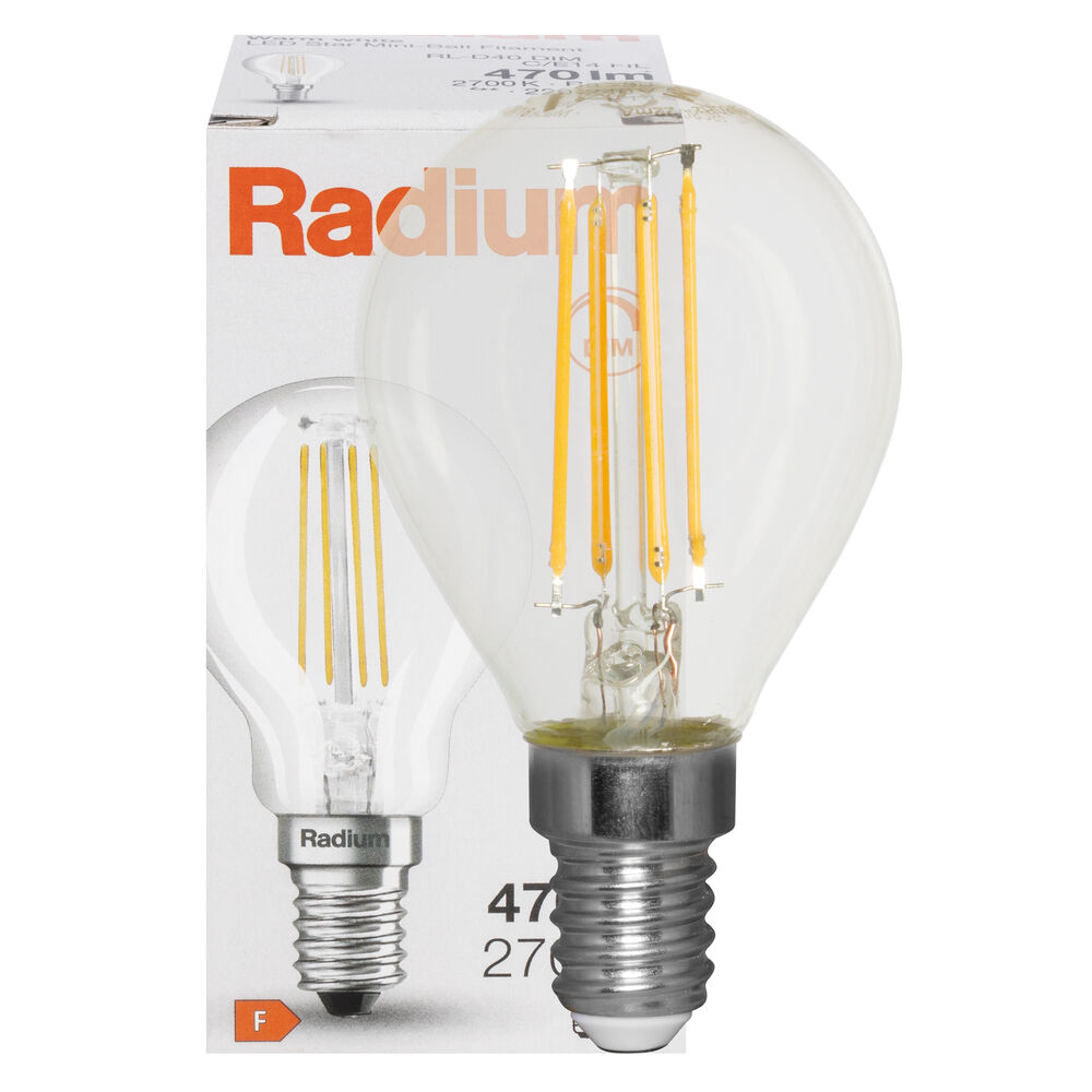 LED-Filament-Lampe, RALED STAR DROP, Tropfen-Form, klar, E14/4,8W, 470 lm, 2700K