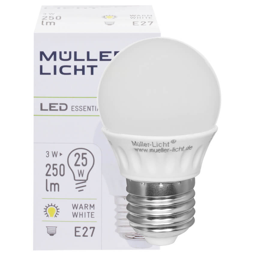 LED-Tropfenlampe, matt, E27/3W (25W), 250 lm