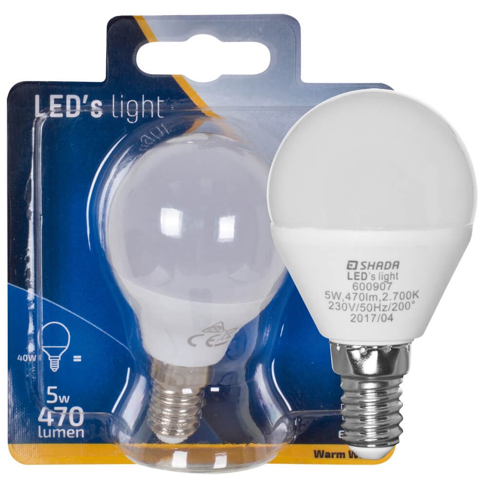 LED-Tropfenlampe, matt, E14/5W (40W), 470 lm