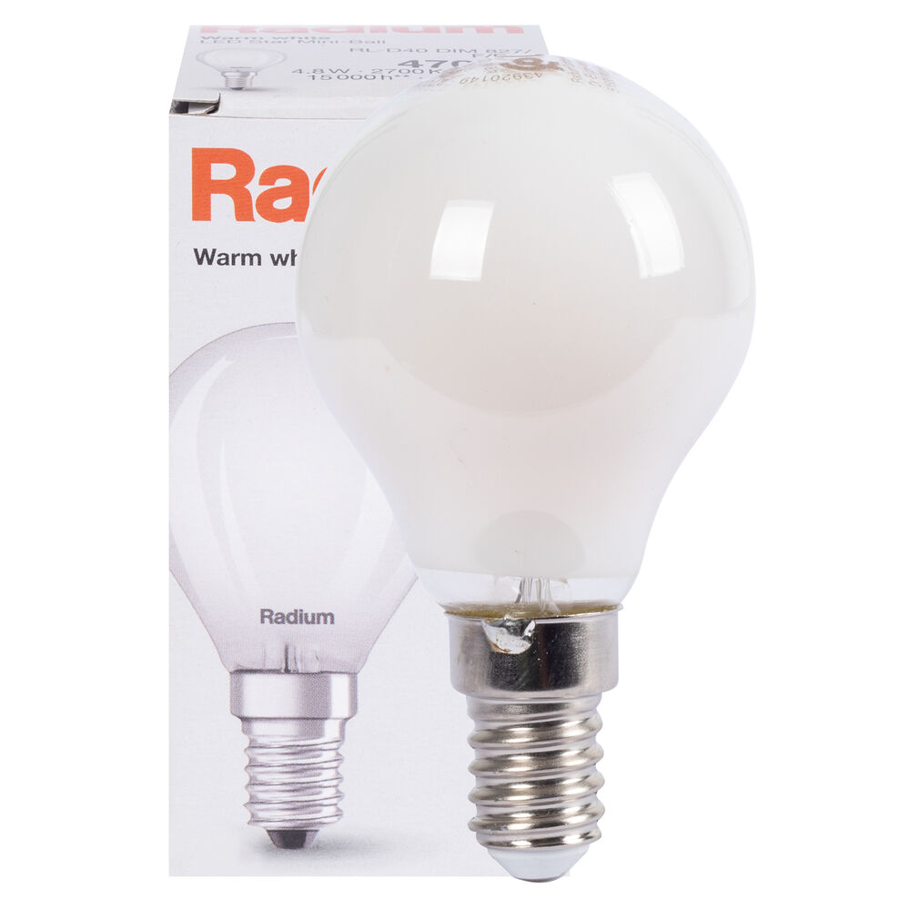 LED-Filament-Lampe,  RALED STAR DROP,  Tropfen-Form, matt, E14/3,4W, 470 lm, 2700K