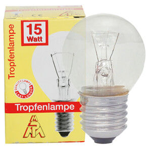 Tropfenlampe, E27, klar