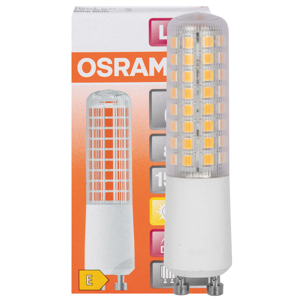 LED-Lampe, LED SPEZIAL T SLIM DIM, Rhren-Form, klar, GU10/7W (60W), 806 lm, 2700K