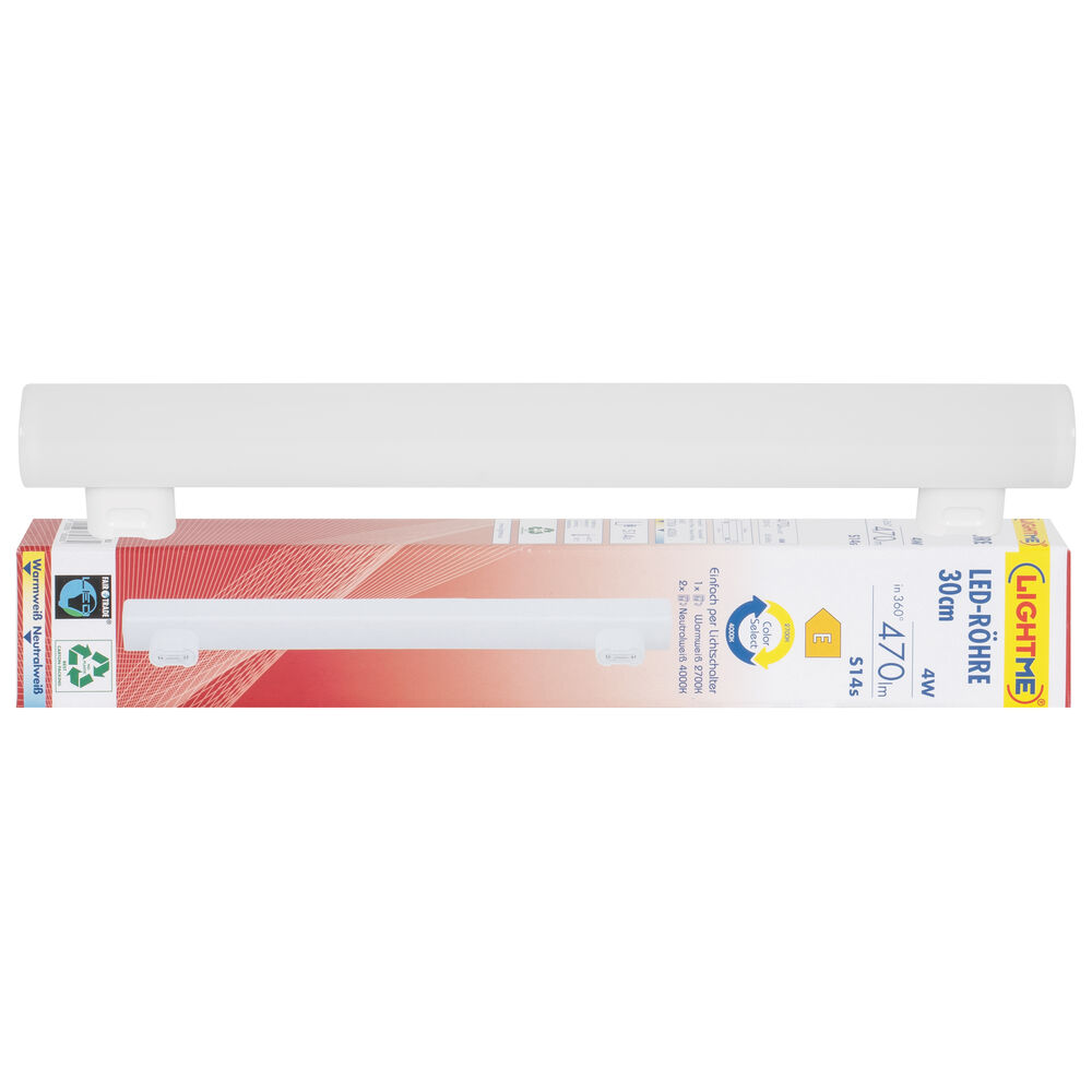 LED-Linienlampe, opal, 2-Sockel-S14s, 2700K/4000K