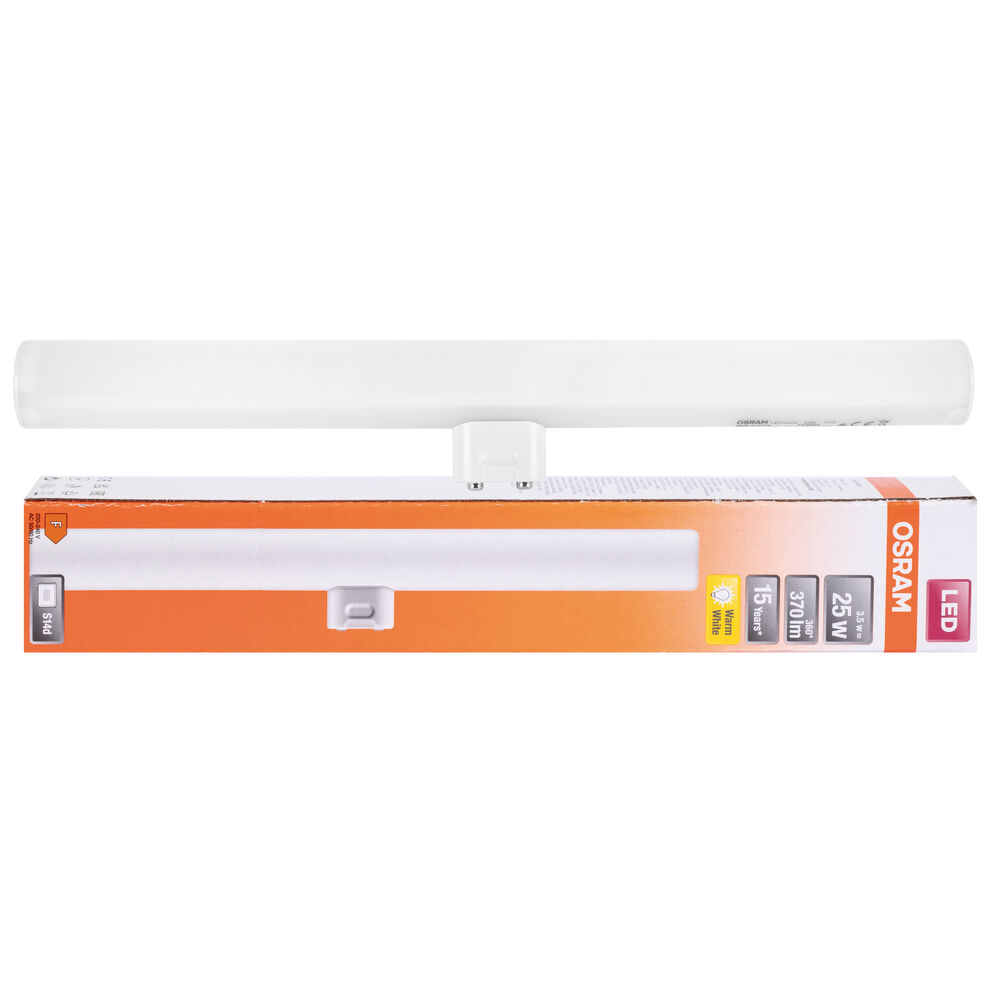 LED-Linienlampe, opal,  LEDinestra BASE, 1-Sockel- S14d