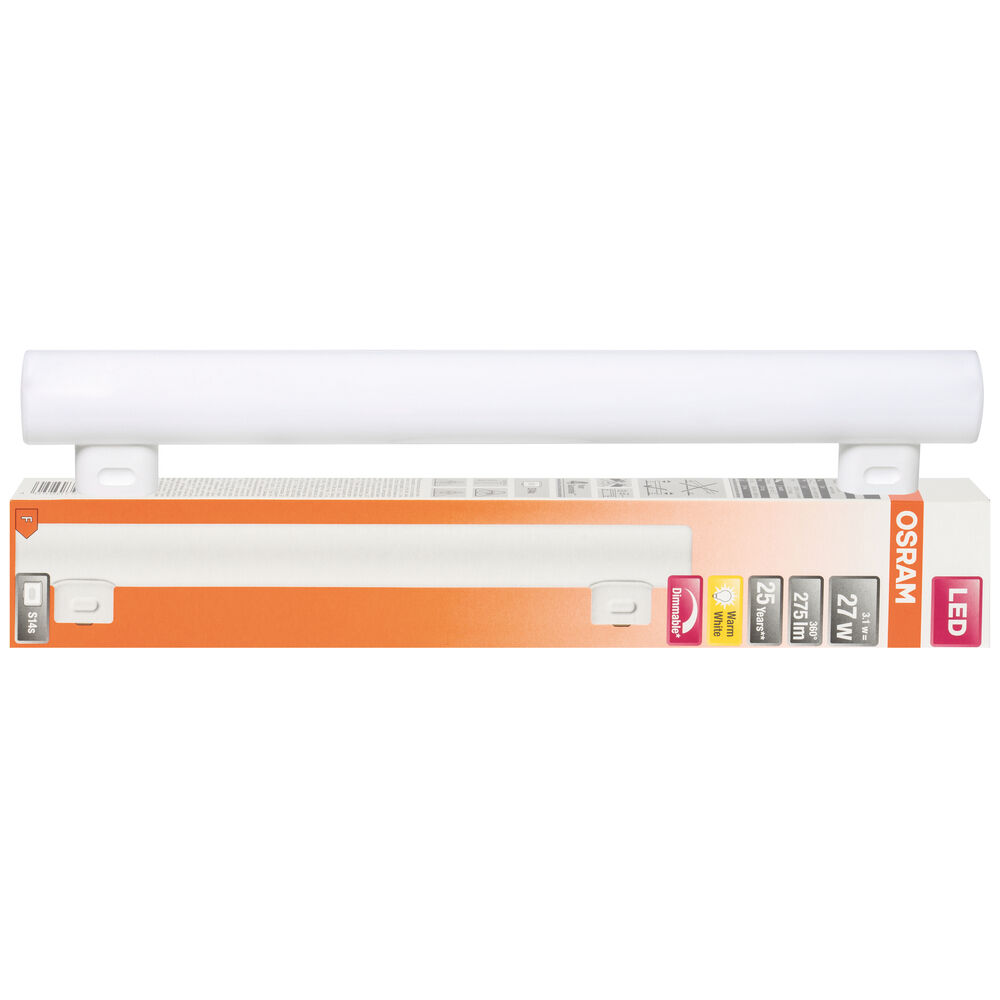 LED-Linienlampe, opal, LEDINESTRA,  2-Sockel-S14s 3,1W, 275 lm