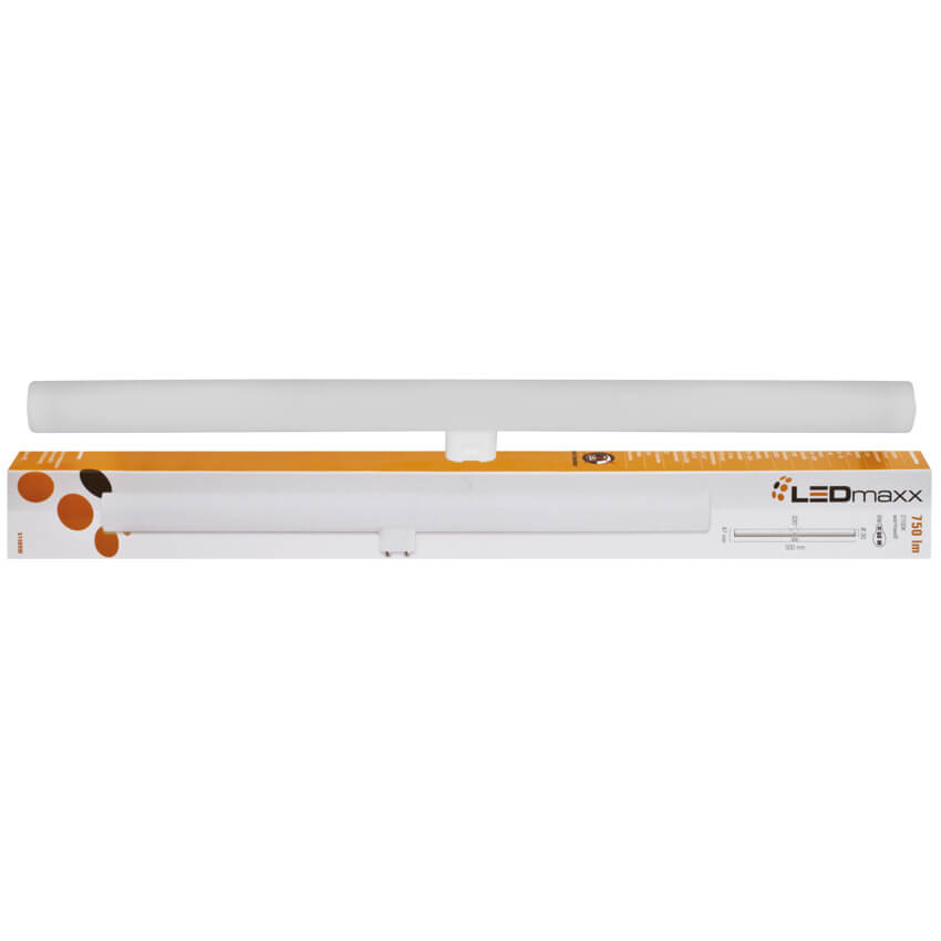 LED-Linienlampe, opal, 1-Sockel-S14d, 8W, 750lm