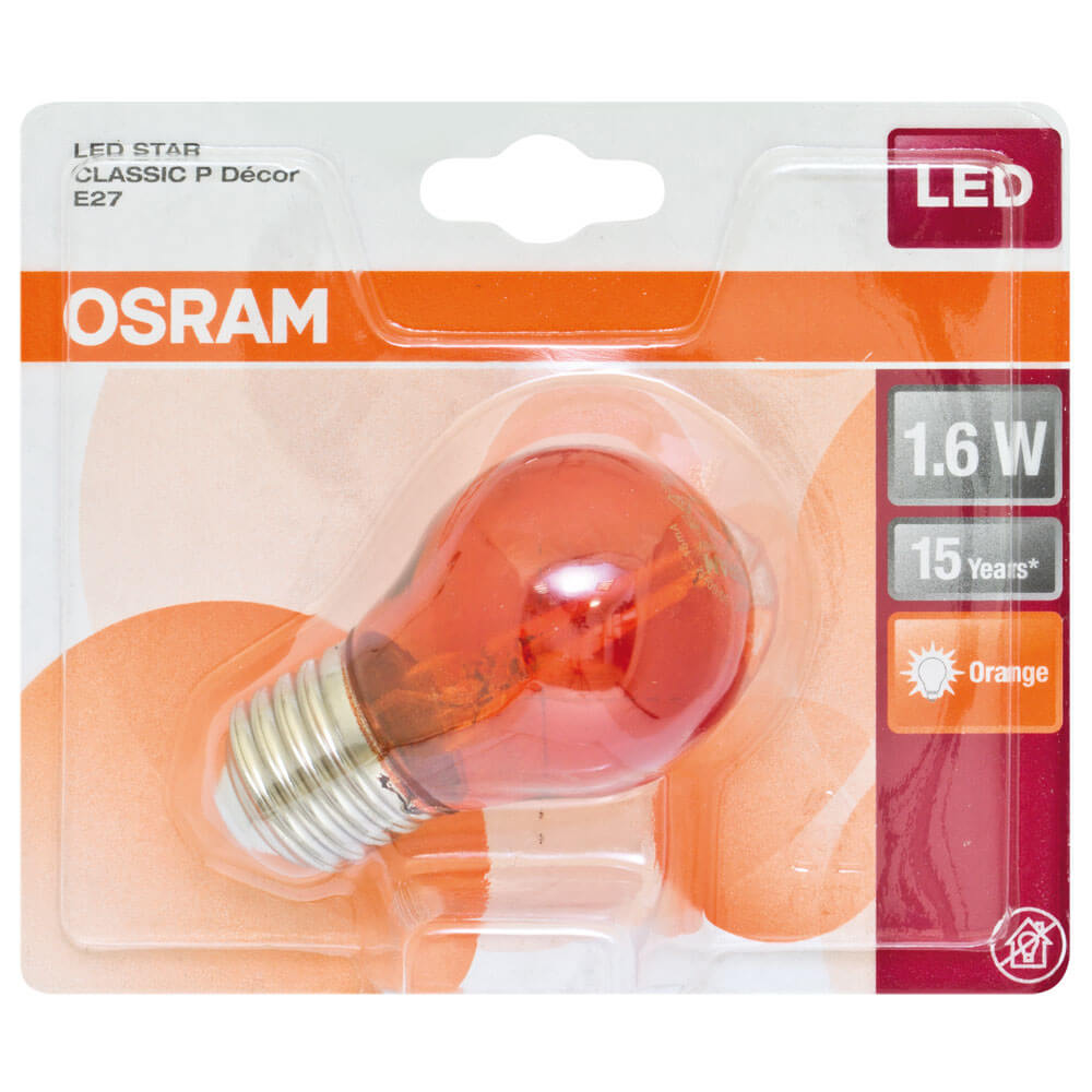 LED-Filament-Lampe, LED STAR DECO FILAMENT, Tropfen-Form, farbig, E27/1,6W, 136 lm