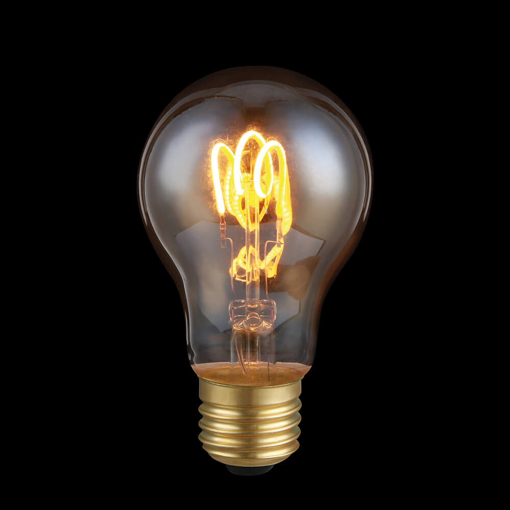 Spiral-LED-Lampe, AGL-Form,  E27/2,5W, gold getnt,  136 lm, L 105,  60 Bild 2