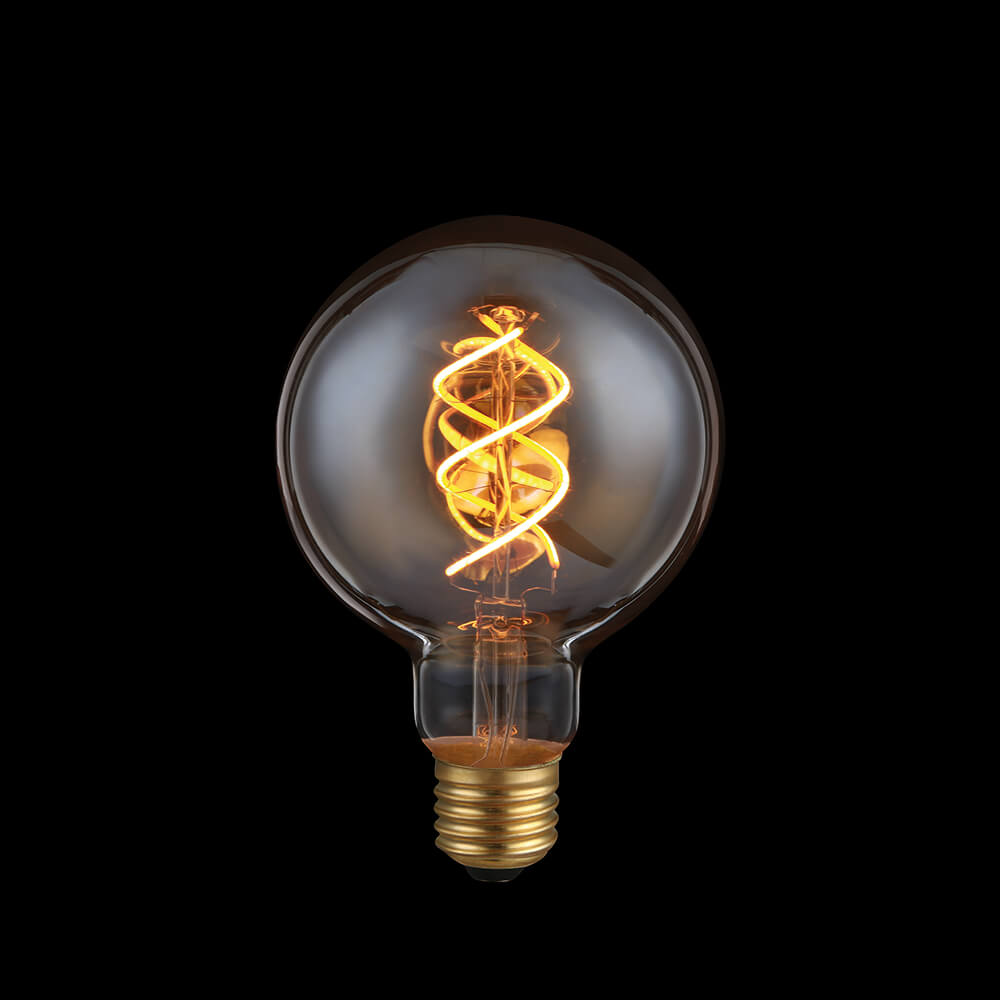 Spiral-LED-Lampe, Globe-Form, gold getnt, E27/5W, 2200K,  95, L 135 Bild 2