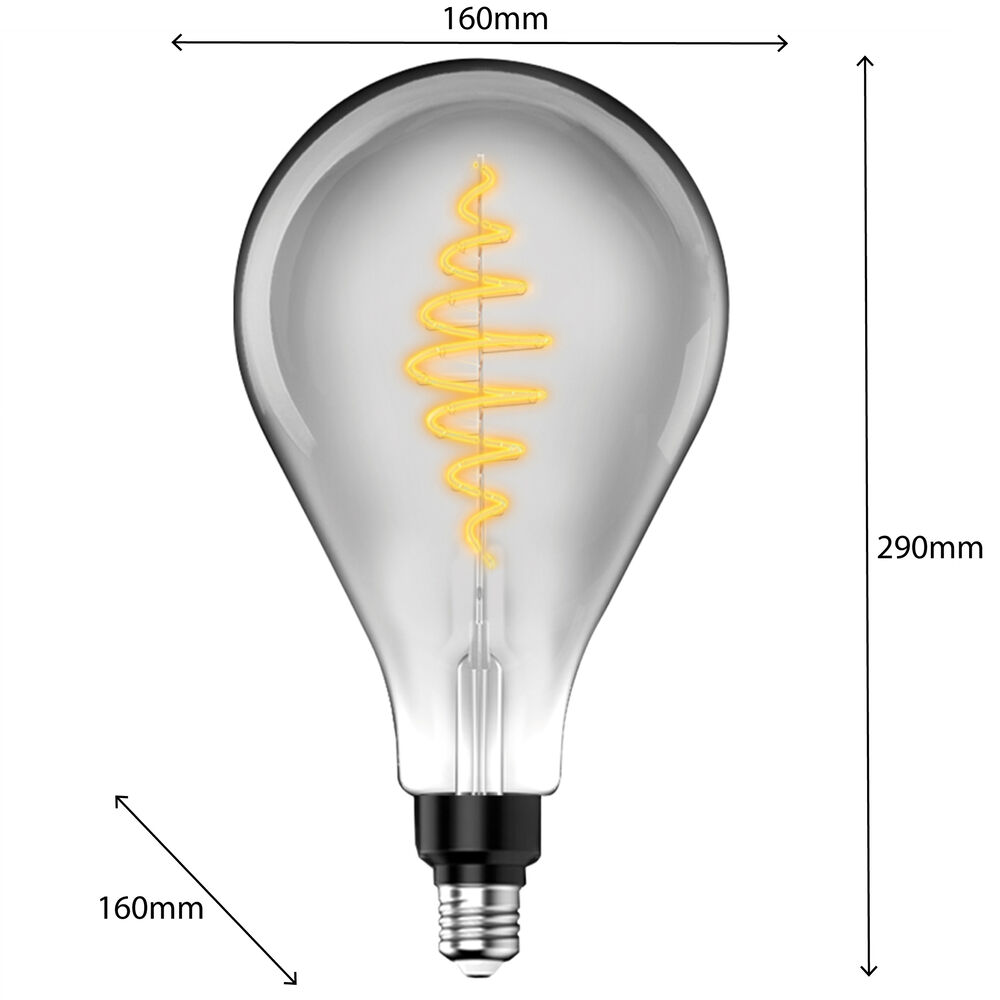 LED-Filament-Lampe, Klassische-Form, klar rauch, E27/8,5W, 200 lm, 1800K Bild 7