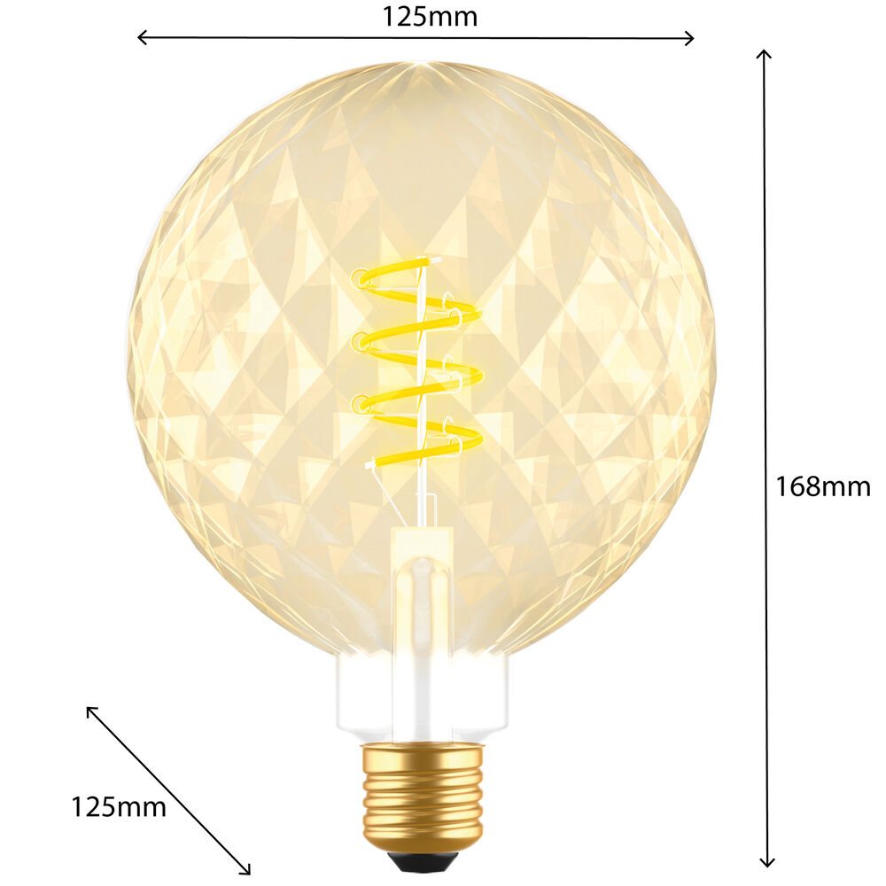 LED-Filament-Lampe, Globe-Form, E27/4,9W, 400 lm, 2200K Bild 5
