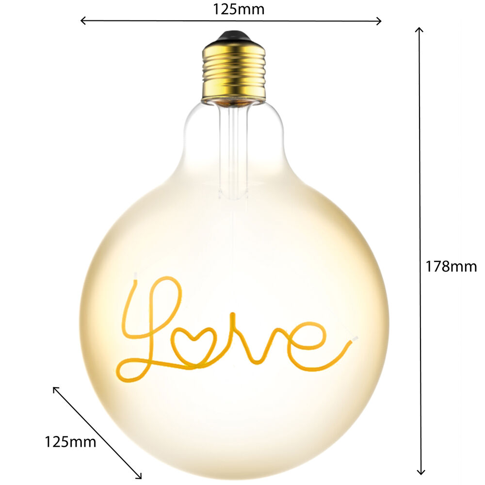 LED-Filament-Lampe, Globe-Form, E27/4,5W, 250 lm, 1800K Bild 5