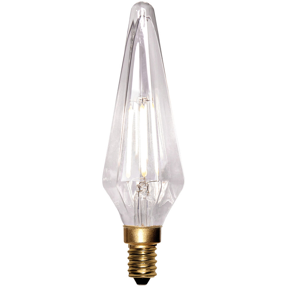 LED-Filament-Lampe, SOFT GLOW, Diamant-Form, klar, E14/3W, 300 lm, 4000K Bild 4