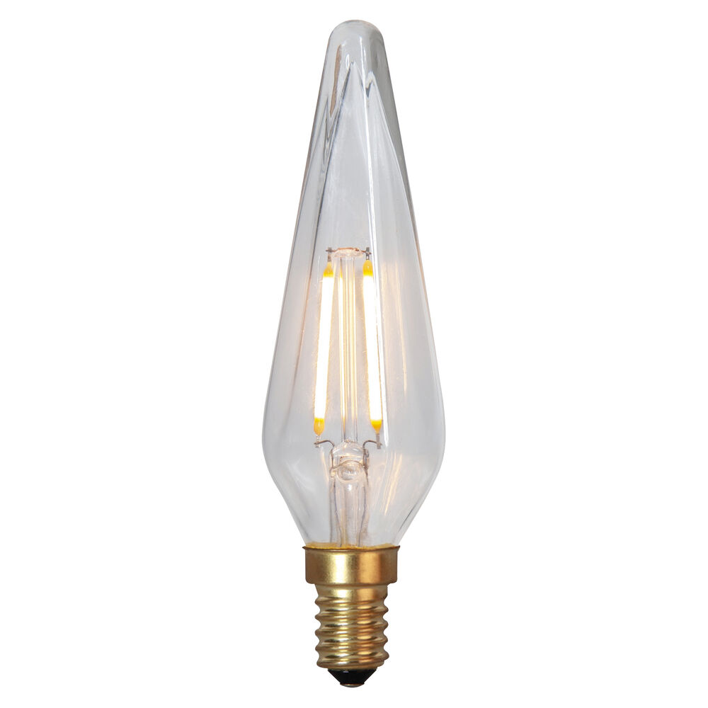 LED-Filament-Lampe, SOFT GLOW, Diamant-Form, klar, E14/0,3W, 30 lm, 2100K Bild 4