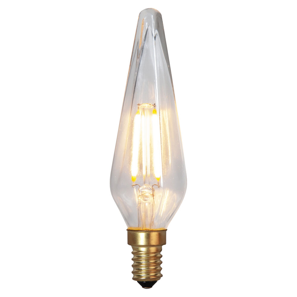 LED-Filament-Lampe, SOFT GLOW, Diamant-Form, klar, E14/0,3W, 30 lm, 2100K Bild 5
