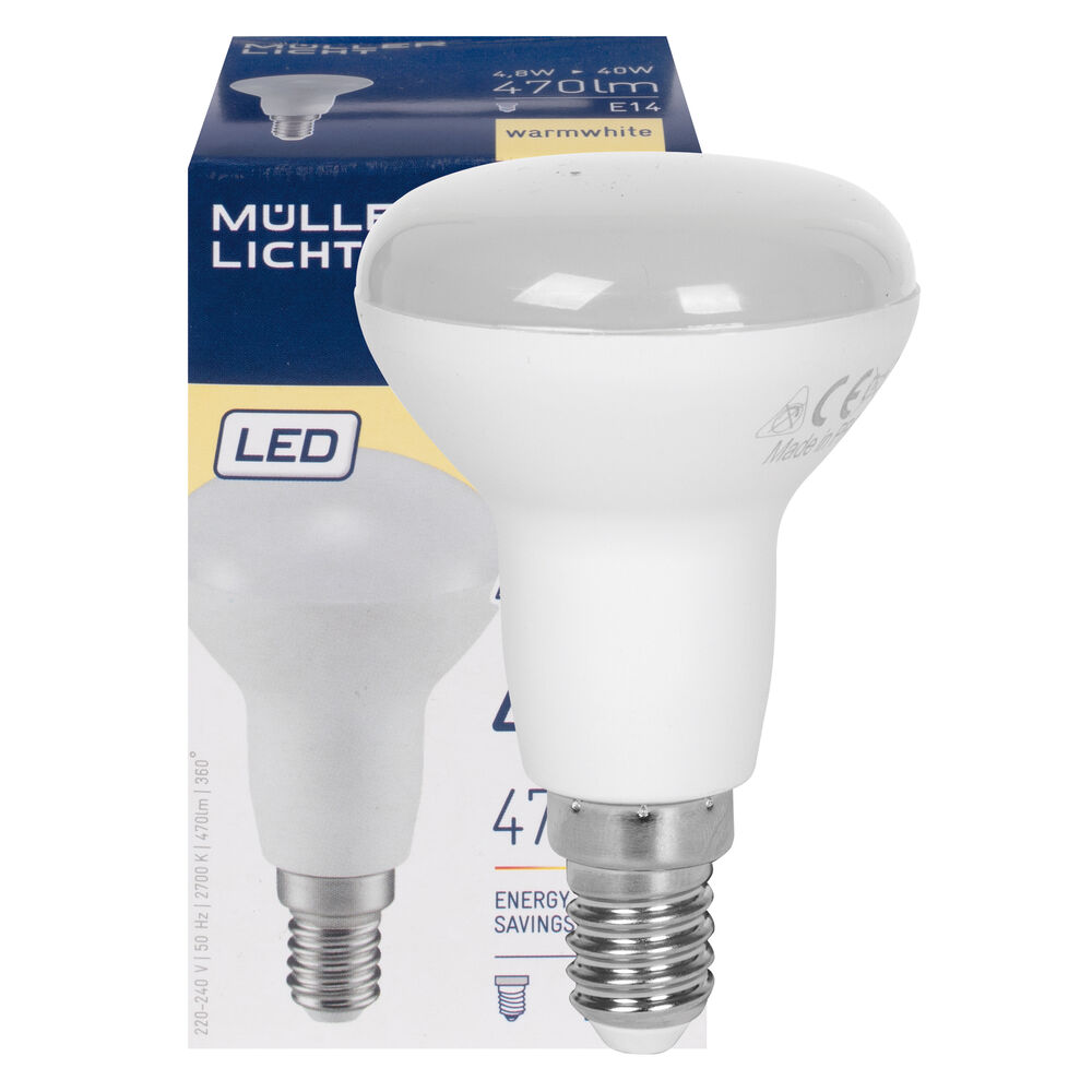 LED-Reflektorlampe, R50, E14/4,8W (40W), 470 lm, 2700K