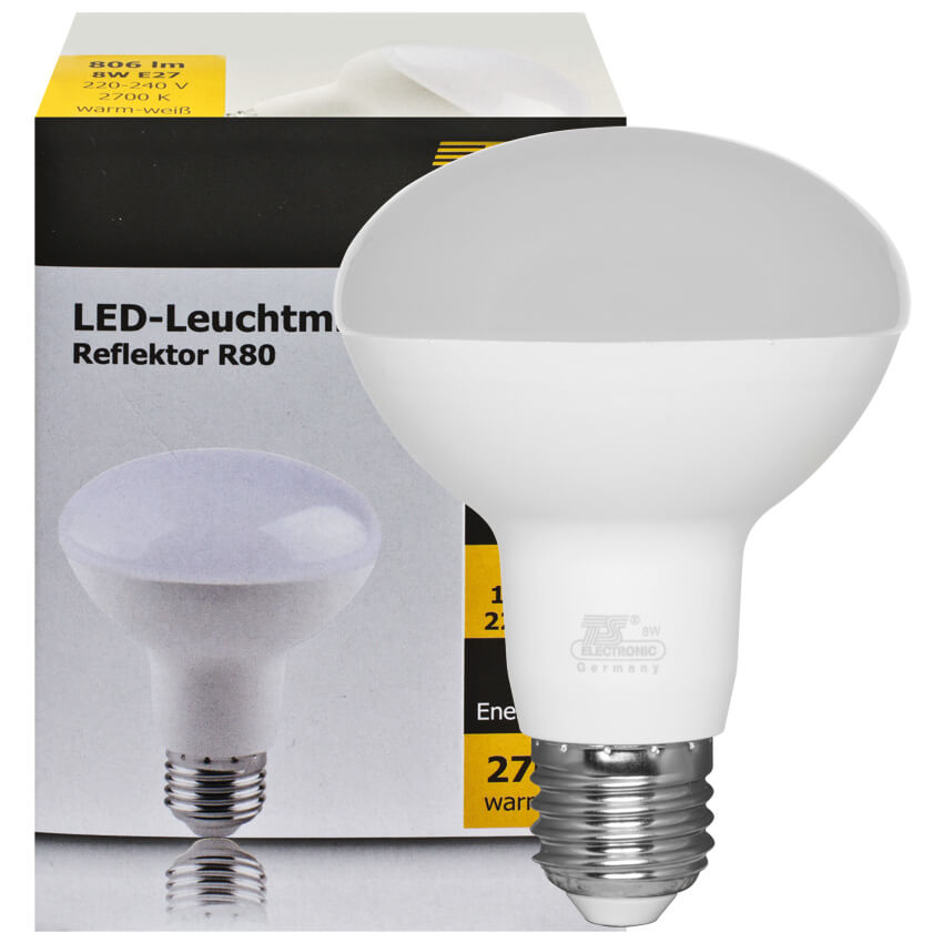 LED-Reflektorlampe, E27/8W (60W), 806 lm, 2700K