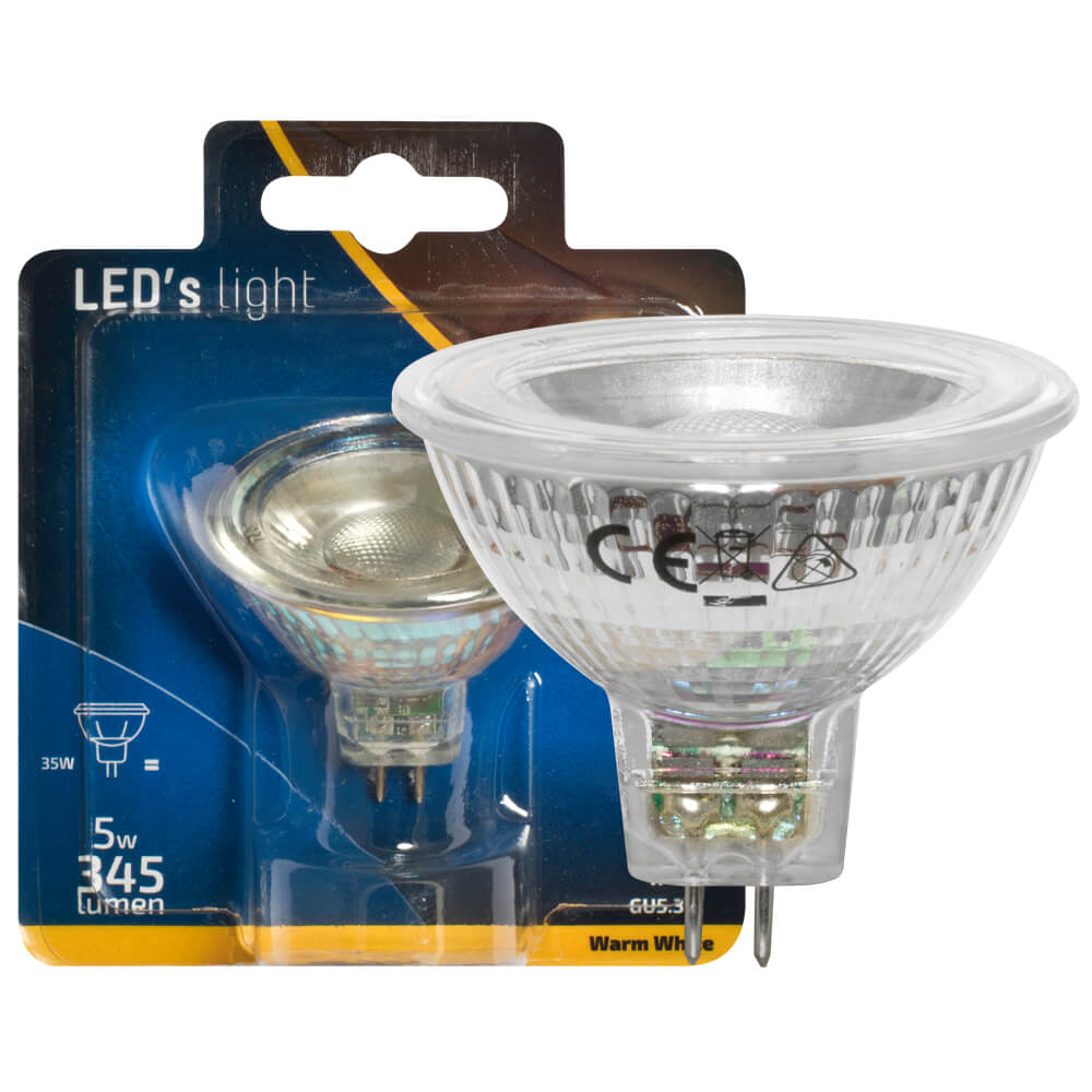 LED-Reflektorlampe, MR16,  GU5,3/12V/5W (35W), 345 lm, 2700K