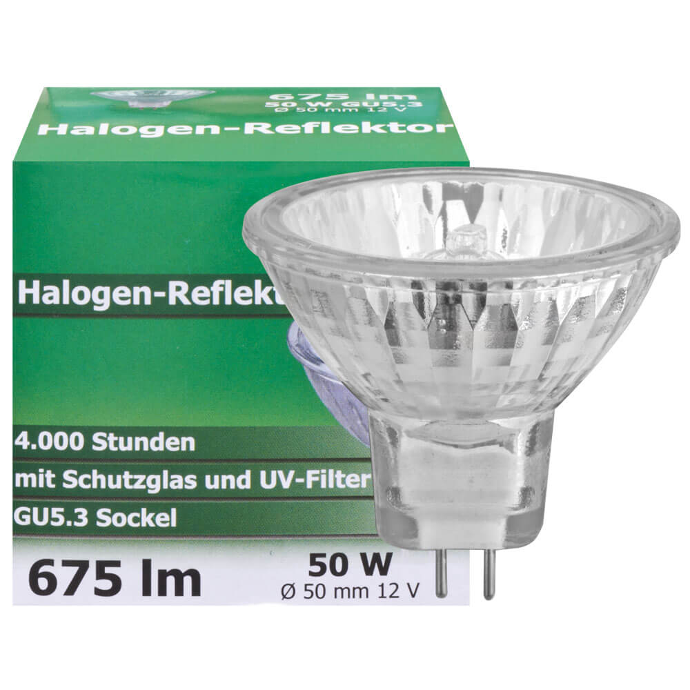 Halogenlampe, Kaltlicht-Reflektor, GU5,3/50W, 675 lm, Abstrahlwinkel 36