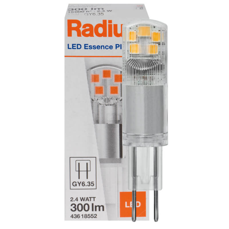 LED-Stiftsockellampe, klar, LED ESSENCE PIN, GY6,35/12V/2,4W (28W), 300 lm, 2700K