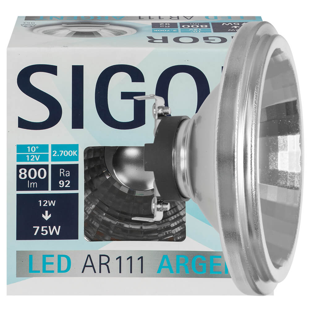 LED-Reflektorlampe, AR111, ARGENT, G53/12V/12W (75W), 800 lm