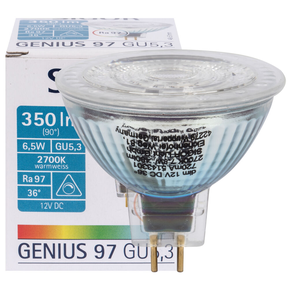 LED-Reflektorlampe, MR16, GENIUS, GU5,3, 2700K