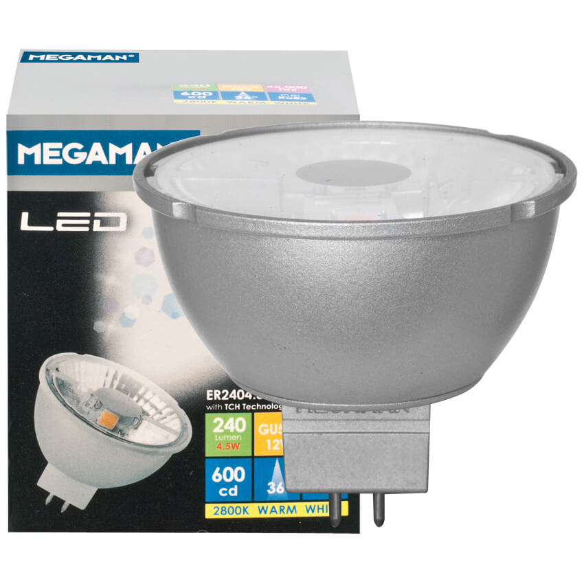 LED-Reflektorlampe, MR16, GU5,3/12V/4,5W, 240 lm, 4000K, L 52,  51