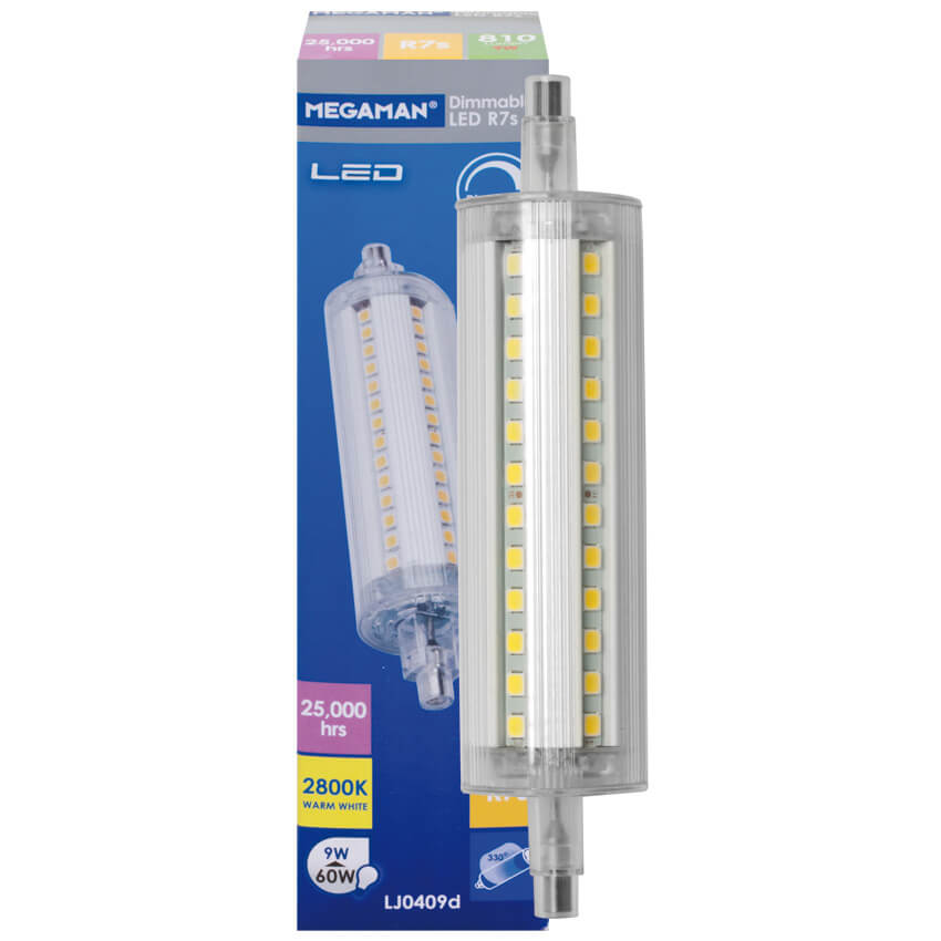 LED-Stablampe, R7s/9W,  SMD-LEDs, 810 lm