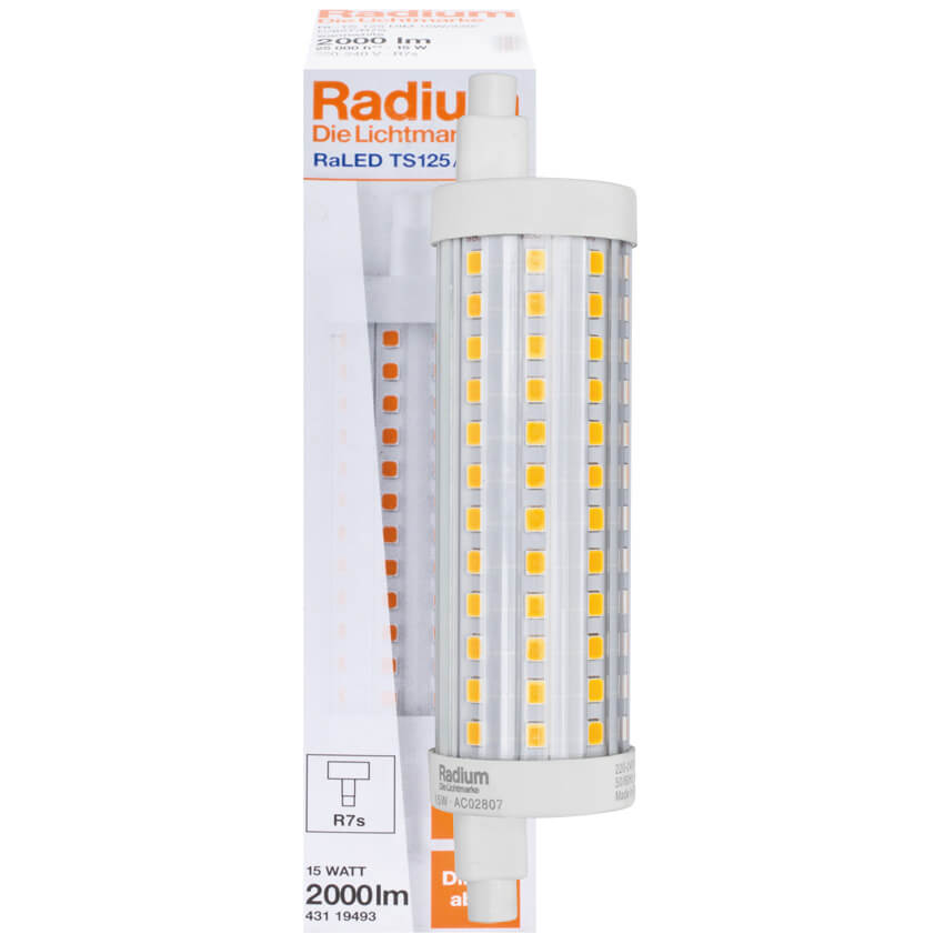 LED-Stablampe, RaLEDline, R7s/15W, SMD-LEDs, dimmbar