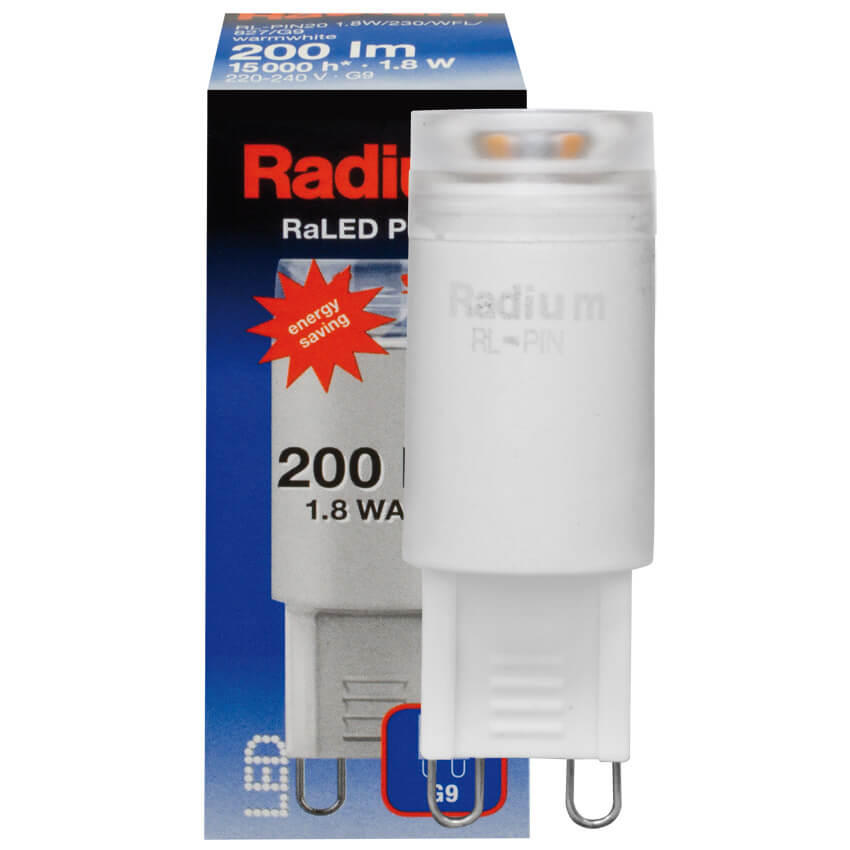 LED-Stiftsockellampe, klar, RaLED PIN20, G9/1,8W (20W), 200 lm