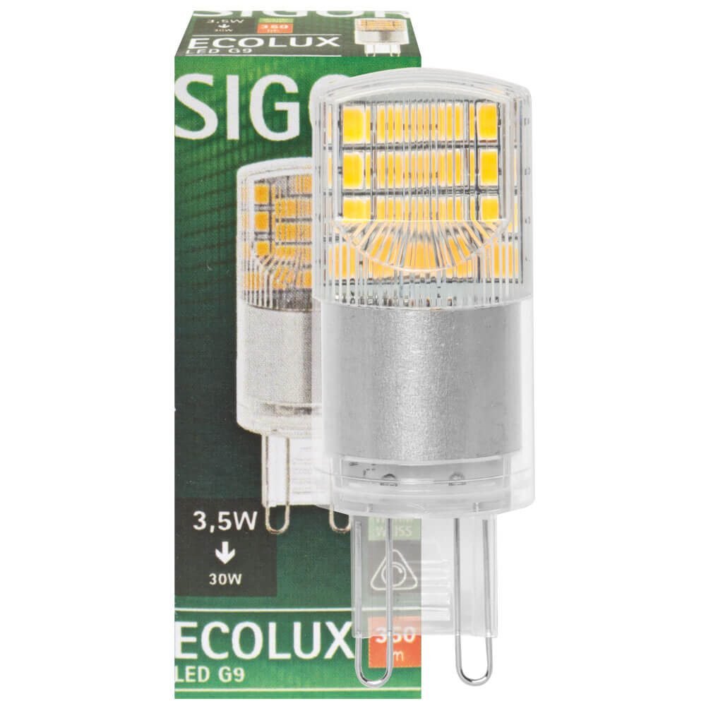 LED-Stiftsockellampe, ECOLUX, klar, G9, 2700K